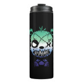 Goth Gay MLM Flag farbiger Bär Thermosbecher (Vorderseite)