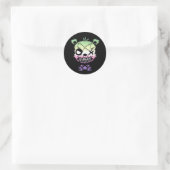 Goth Genderfade Pride Flag farbiger Bär Runder Aufkleber (Tasche)