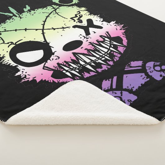 Goth Genderfade Pride Flag farbiger Bär Sherpadecke (3/4)