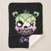 Goth Genderfade Pride Flag farbiger Bär Sherpadecke (Vorderseite)