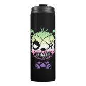 Goth Genderfade Pride Flag farbiger Bär Thermosbecher (Vorderseite)