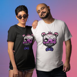 Goth Genderfluid Pride Flag farbiger Bär T-Shirt