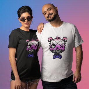 Goth-Genderfluid-Stolzflagge Farbbär T-Shirt