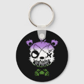 Goth Genderqueer Pride Flag farbiger Bär Schlüsselanhänger (Rückseite)