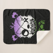Goth Genderqueer Pride Flag farbiger Bär Sherpadecke (Vorderseite (Horizontal))