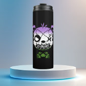 Goth Genderqueer Pride Flag farbiger Bär Thermosbecher