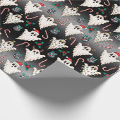 Goth Ghost Weihnachtswrapping Paper Dark Geschenkpapier (Ecke)