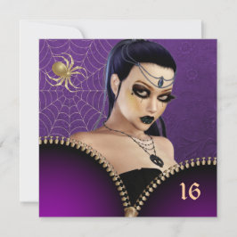 Goth Girl 16 . Geburtstag Einladung
