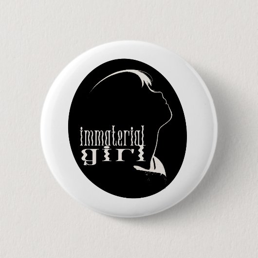 Goth Girl Aesthetic Material Girl Dead Ghost Girl Button (Vorderseite)