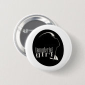 Goth Girl Aesthetic Material Girl Dead Ghost Girl Button (Vorne & Hinten)