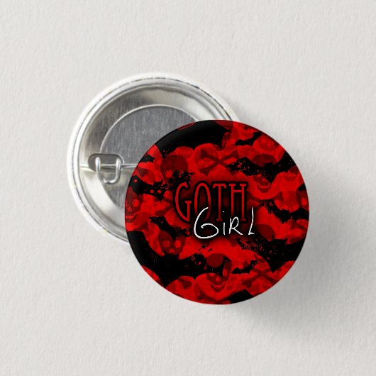 Goth Girl Button (Vorne & Hinten)