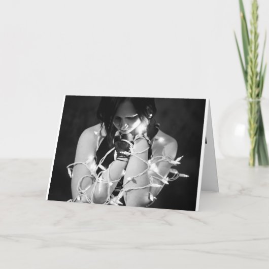 Goth Girl Christmas Card Feiertagskarte (Vorderseite)