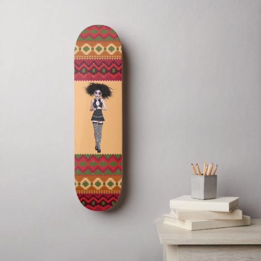 GOTH GIRL FUNKY SKATEBOARD FÜR SIE (Wandkunst)