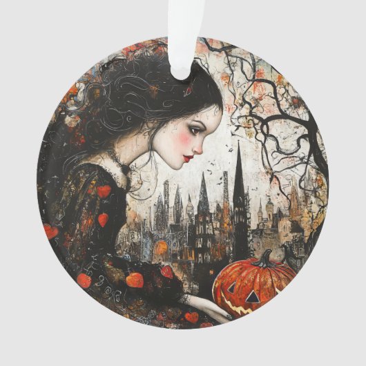 Goth Girl Halloween Ornament (Vorderseite)