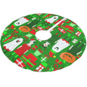 Goth Girl halloween Weihnachtsghost Polyester Weihnachtsbaumdecke (Schrägansicht)