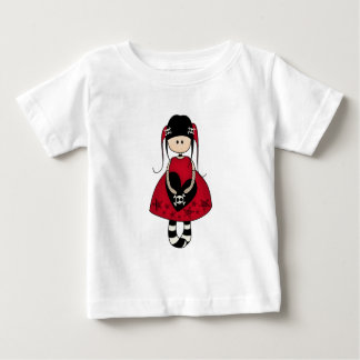 Goth Girl in Red Dress Baby T-shirt