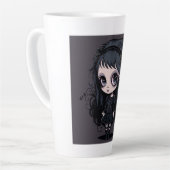 Goth Girl Latte Tasse (Linke Ecke)