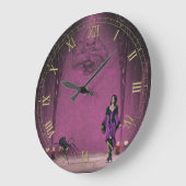 Goth Girl mit Spike Wall Uhr (Winkel)