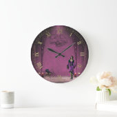 Goth Girl mit Spike Wall Uhr (Zuhause)