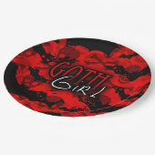 Goth Girl Paper Plate Pappteller (Schrägansicht)