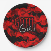 Goth Girl Paper Plate Pappteller (Vorderseite)