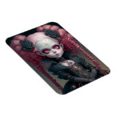 Goth Girl Pink Black Creepy Niedlich Magnet (Rechte Seite)