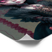 Goth Girl Pink Black Creepy Niedlich Poster (Ecke)