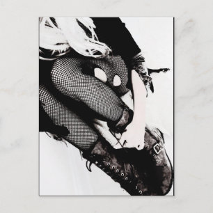goth girl postcard postkarte