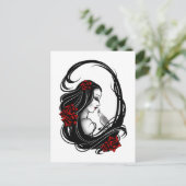Goth Girl Postkarte (Stehend Vorderseite)