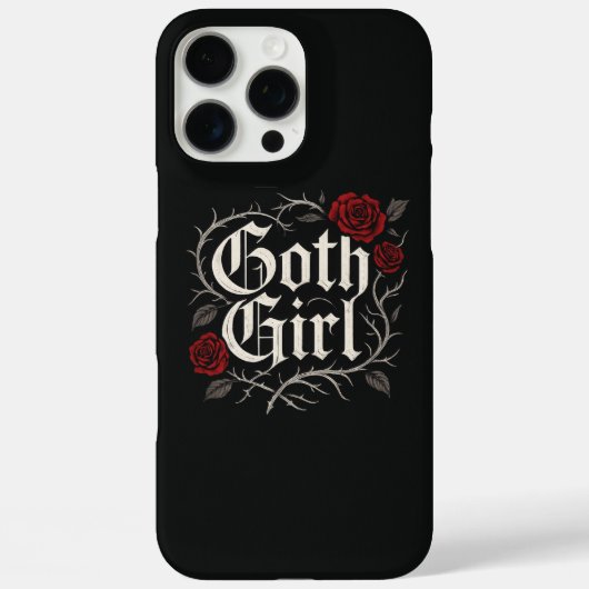 Goth Girl Rote Rose Blumenstrauch Case-Mate iPhone Hülle (Rückseite)