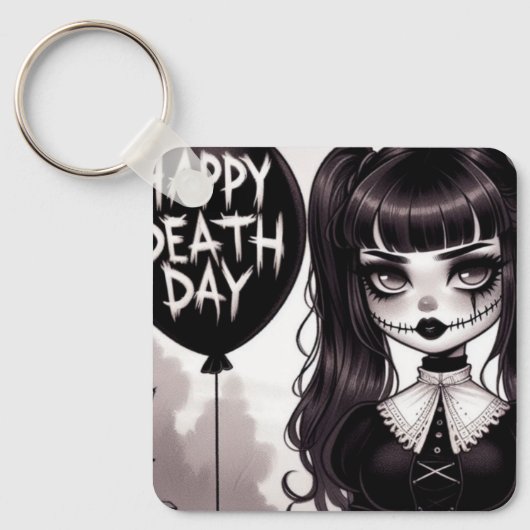 Goth Girl Schlüsselanhänger (Vorderseite)
