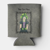 Goth Girl Tattoos Barbed Branch Frame Grunge Grau Dosenkühler (Vorderseite)