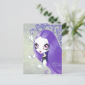 Goth Girl : ‚Violetta‘ Postkarte (Stehend Vorderseite)