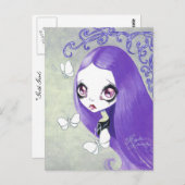 Goth Girl : ‚Violetta‘ Postkarte (Vorne/Hinten)