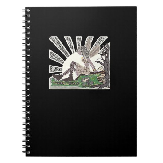 Goth Girl Whimsigoth Fairy Oversized Notizblock (Vorderseite)