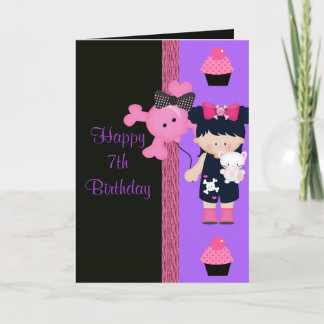 Goth Girlie Cupcake Birthday Karte