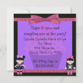 Goth Girlie Cupcake Geburtstag Einladung (Rückseite)