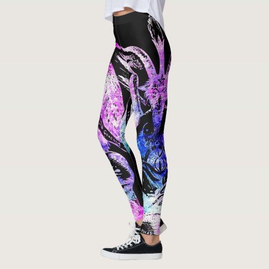Goth Girly Baphomet Leggings (Links)