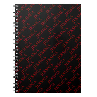 Goth Girly Rot & Schwarz Name Weiblich Büro Notizblock
