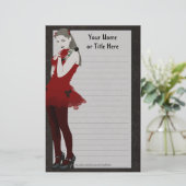 Goth Girly Stationery Briefpapier (Stehend Vorderseite)