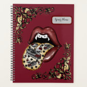 Goth Glam Tongue Out Planner Planer (Vorderseite)