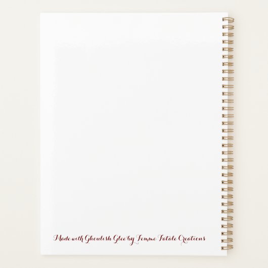 Goth Glam Vamp Lip Planner Planer (Rückseite)