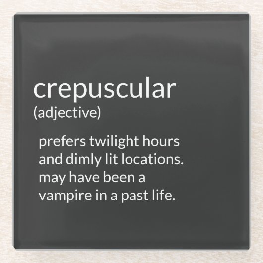 Goth Gothic Crepuscular Definition Vampire Theme Glasuntersetzer (Vorderseite)