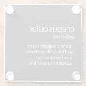 Goth Gothic Crepuscular Definition Vampire Theme Glasuntersetzer (Rückseite)