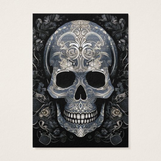 Goth Gothic Skull Earring Display Card (Rückseite)