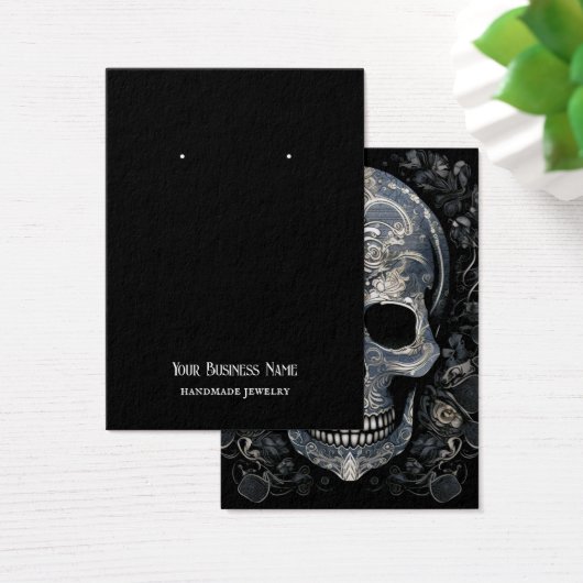 Goth Gothic Skull Earring Display Card (Schreibtisch)