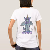 Goth gotisches dunkles Einhorn UNIQUE-CORN T-Shirt (Rückseite)
