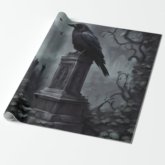 Goth Graveyard Theme Geschenkpapier (Ungerollt)