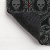 Goth Gray Ornament mit Skull Mousepad (Ecke)