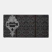 Goth Gray Ornament mit Skull Personalisiert Schreibtischunterlage (Vorderseite)